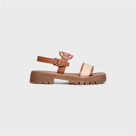 celine sandals tan|Celine platform sandals.